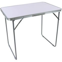 Ambia Garden Campingtisch , Weiß , Metall, Kunststoff, Holzwerkstoff , rechteckig , 53x70x80 cm , Freizeit & Co, Camping, Campingtische