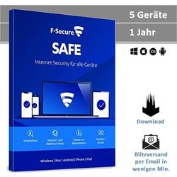 F-Secure Safe 2021, 5 Geräte - 1 Jahr, ESD, Download