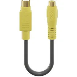 Goobay Video-Kabeladapter, S-Video zu Composite - Mini-DIN 4-Stecker (S-Video) > Cinch-Buchse