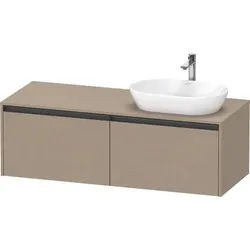 Duravit Ketho.2 Konsolenwaschtischunterbau wandhängend Leinen Matt 1400x550x459 mm - K24888R75750000 K24888R75750000