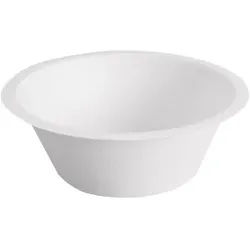 NATURESTAR Bio Schüssel, tief, 100% kompostierbares Bio Geschirr aus Zuckerrohrfasern, 1 Packung = 50 Stück, 250 ml, weiß
