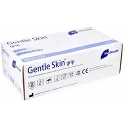 Meditrade Gentle Skin® Grip Latex Untersuchungshandschuh, Einmalhandschuh - Puderfrei, unsteril, Hohe Griffigkeit, 1 Karton = 10 x 100 = 1000 Stück, Größe M