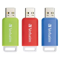 VERBATIM USB-2.0-Stick Databar 3er Pack (16GB, 32GB & 64GB)