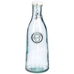 Zeller Glasflasche Recycled mit Bügelverschluss, 990 ml, Nachhaltige Glasflasche aus recyceltem, spanischem Glas mit Bügelverschluss, Maße (Ø x H): 100 x 280 mm