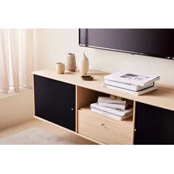 Hammel Furniture TV-Board Mistral Fernsehschrank, Medienmöbel, Hängend, Türen mit Akustikstoff, Schublade, Lowboard, B: 161,5 cm beige
