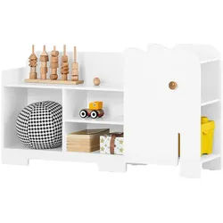 SoBuy Kinderregal Weiß , Holzwerkstoff , 110x60x25 cm , Babymöbel & Kindermöbel, Babyzimmer, Babyregale & Kinderregale