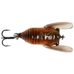 Savage Gear Kunstköder 3D Cicada Topwater Kunstköder Oberflächenköder für Forelle Barsch, wie ein echtes Insekt in Panik braun