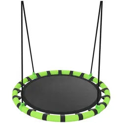 Aiyaplay Nestschaukel Ø100 cm Tellerschaukel Verstellbar Kinderschaukel für 3-8 Jahre , Grün , Metall , 100x100 cm , Freizeit & Co, Gartenspielzeug