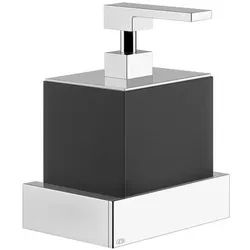 Gessi Rettangolo Accessoires Seifenspender zur Wandmontage, Behälter schwarz, 20814707, Farbe: Metall Schwarz gebürstet PVD