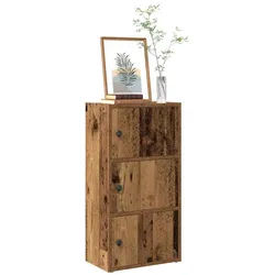 vidaXL Regal NA Bücherregal Altholz-Optik 40x24x77 cm Spanplatte braun