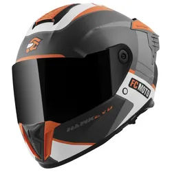 FC-Moto Hawk EVO-X Helm, schwarz-weiss-orange, Größe XL für Männer