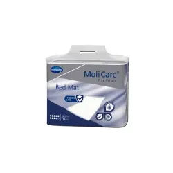MoliCare® Premium Bed Mat 9 Tropfen Bettschutzunterlagen, Inkontinenzeinlage mit saugfähigem Kern aus Zellstoff-Flocken, 1 Packung = 15 Stück, Maße: 60 x 60 cm