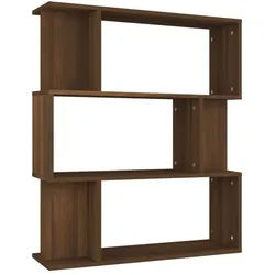 vidaXL Bücherregal NA Bücherregal Raumteiler Braun Eiche 80x24x96 cm Spanplatte braun