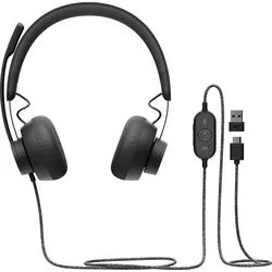 Logitech Zone Wired (Kabelgebunden), Office Headset, Schwarz