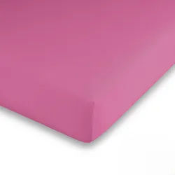 Traumhaft gut Schlafen – Kinder-/Baby Spannbetttuch, hochwertige Qualität, trocknergeeignet - 60 cm x 120 cm/Pink
