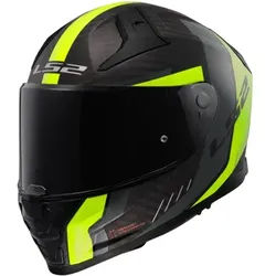 LS2 Integralhelm FF811 Vector II Carbon M Schwarz / Neongelb matt Grid