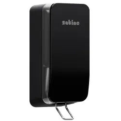 Satino Clean&Care Spender, 1000 ml, SF1 kompatibel, Vielseitig einsetzbarer Spender mit Füllstandskontrolle, Farbe: schwarz