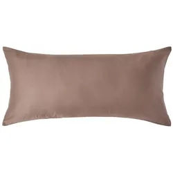 Homescapes Bio-Kissenbezug Satin, Fadendichte 400 , Braun , Textil , Rechteckig , 40x80 cm , Oeko-Tex® , Heimtextilien, Bettwäsche & Leintücher, Bettwäsche