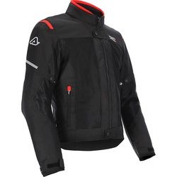 Acerbis On Road Ruby Motorad Textiljacke, schwarz-rot, Größe S