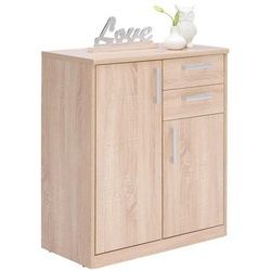 Xora Kommode , Sonoma Eiche , Holzwerkstoff , 3 Fächer , 2 Schubladen , 72x84x36 cm , Typenauswahl , Kleinmöbel, Kommoden, Kommoden