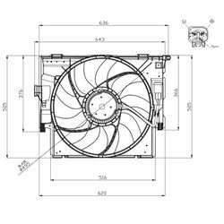 NRF Kühlerlüfter 12V für BMW 3 2 4 1