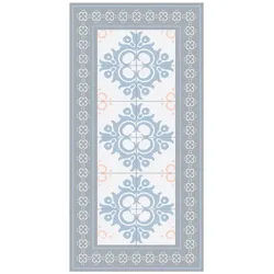 Bilderdepot24 Teppich Teppich Vinyl Flur Küche Fliesen Muster funktional lang modern, Läufer - pastell glatt, nass wischbar (Schmutz, Tierhaare) Saugroboter & Bodenheizung geeignet bunt 150 cm x 300 cm