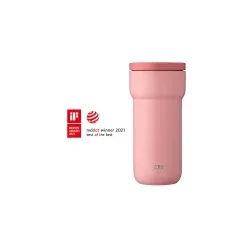 Mepal Ellipse Thermobecher 375 ml, Auslaufsicherer Thermobehälter für kalte und warme Getränke, Farbe: nordic pink