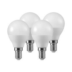 LED-Tropfenlampe E14 4,5W 2.700K matt 3+1 Set