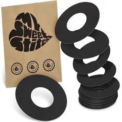 MySweetStitch | Freestyle Libre 1 & 2 Ringpatch - Round Pflaster 10 St schwarz