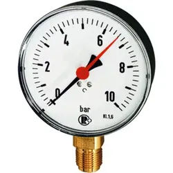 Riegler Standardmanometer, Kunststoffgehäuse, G 1/2 unten, 0-2,5 bar, Ø 100