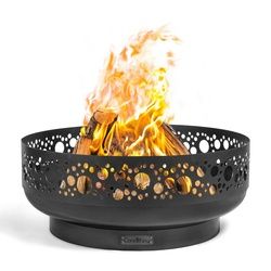 CookKing Feuerschale Feuerschale "BOSTON" 80 cm Feuerstelle, Feuerkorb, (Feuerschale "BOSTON" 80 cm, Feuerschale "BOSTON" 80 cm) schwarz