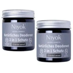 Niyok 2-in-1 Deocreme Deodorant Naturkosmetik Vegan DUO Körperpflege 40 ml