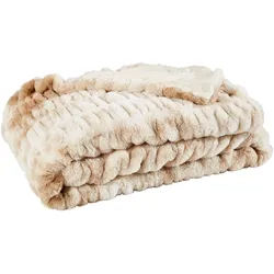 Novel Felldecke , Naturfarben, Beige , Textil , Uni , 150x200 cm , Heimtextilien, Wohntextilien, Decken