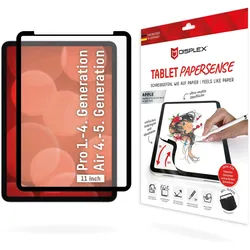 DISPLEX TABLET PAPERSENSE für iPad Pro 11'' (1./2./3./4. Gen.)/Air (4./5. Gen.), wiederablösbare Schreibfolie und Zeichenfolie mit Paper Feeling