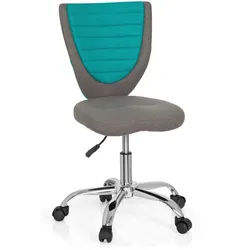 Mid.you Jugenddrehstuhl , Grau, Türkis , Textil , Drehkreuz , 41x94x41 cm , Babymöbel & Kindermöbel, Kinderzimmer & Jugendzimmer, Kinderdrehstühle & Jugenddrehstühle