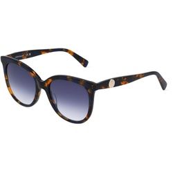 Longchamp LO731S Damen-Sonnenbrille Vollrand Butterfly Kunststoff-Gestell, Havanna