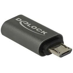 Delock - USB-Adapter - USB-C (W) zu Micro-USB Typ B (M) - USB 3.1 Gen 1 - 2.8 cm - Anthrazit