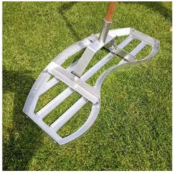 SattesGrün Rasenrechen WELTNEUHEIT (geschütztes Design) Rasenrakel Rakel zum Sanden Abziehen, 75 cm Arbeitsbreite, Levelingrake Flächenebner Leveler Lawnleveling ohne Stiel