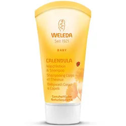 Weleda Baby Waschlotion & Shampoo Calendula - reinigt Haut Haare schonend, mild zu den Augen Duschgel 20 ml Unisex 20 ml Duschgel