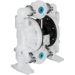 VEVOR Luftbetriebene Doppelmembranpumpe, 1 Zoll / 25 mm Einlass/Auslass, 30 GPM Polypropylen, max. 120 PSI für den chemischen und industriellen Einsatz