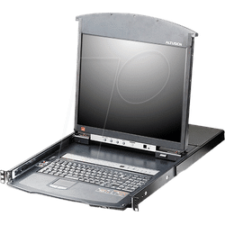 ATEN KL1516AIM - 19 Zoll KVM Konsole, 17'' TFT mit Tastatur DE