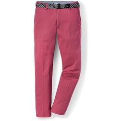 Walbusch Extraglatt-Stretchbund-Chino Rosé