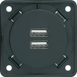 Berker USB-Ladesteckdose anthrazit-matt 2-fach 3A 926102505