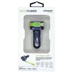 Ultron Car Charger L integrated Lighning Cable+ 1x USB Ladegerät
