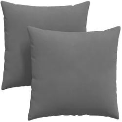 vidaXL Sitzauflage Sofakissen 2 Stück Dunkelgrau 80 x 80 cm Stoff, (2 St) grau