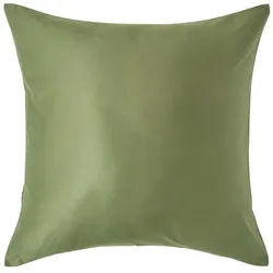 Homescapes Bio-Kissenbezug Satin, Fadendichte 400 , Grün , Textil , Quadratisch , 60x60 cm , Oeko-Tex® , Heimtextilien, Bettwäsche & Leintücher, Bettwäsche