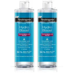 Neutrogena Make-up-Entferner Hydro Boost Triple Micellar Water, Mizellen Reinigungswasser 400ml