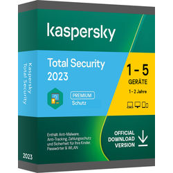 Kaspersky Total Security 2023 | 5 Geräte / 2 Jahre, Sofortdownload + Produkts...