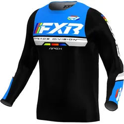 FXR Apex Motocross Jersey, schwarz-weiss-blau, Größe XL für Männer