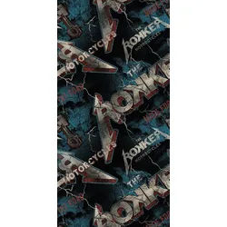 Rokker James Multifunktionstuch, schwarz-blau für Männer